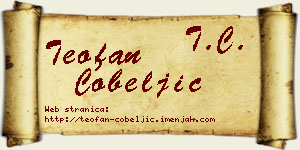 Teofan Čobeljić vizit kartica
